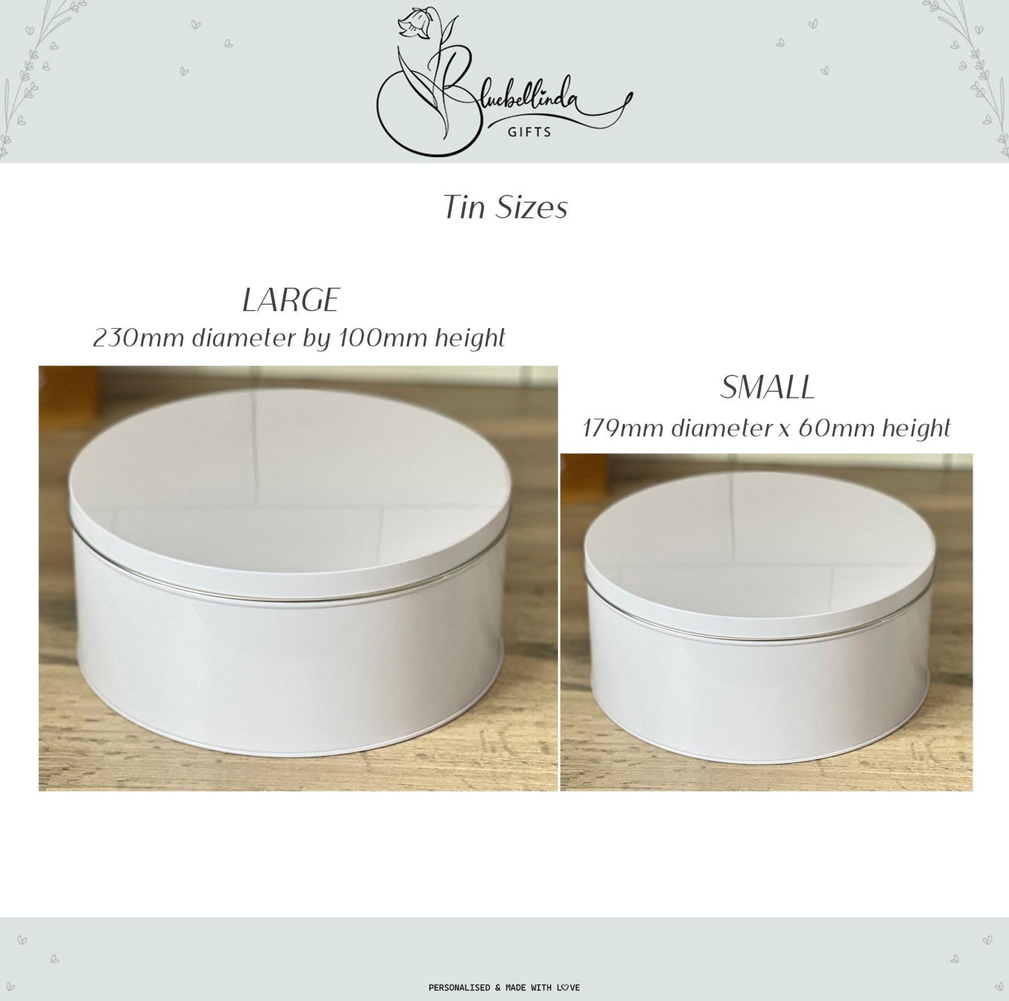 Green Pink Personalised Cake Tin
