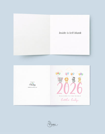 pink Baby Card 2026