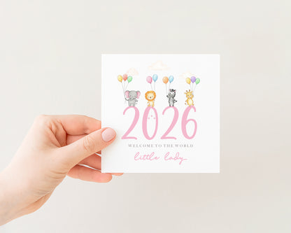 pink Baby Card 2026