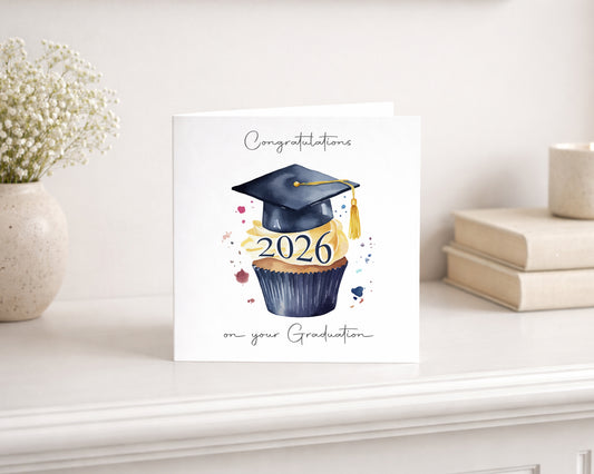 2026 Graduation Card Cupcake