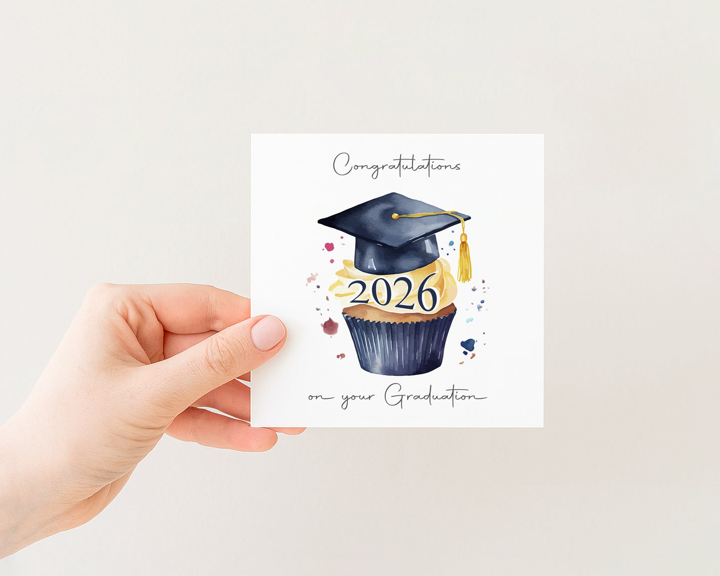 2026 Graduation Card Cupcake