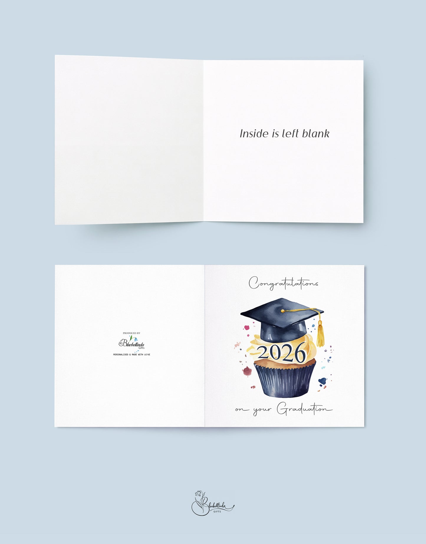 2026 Graduation Card Cupcake