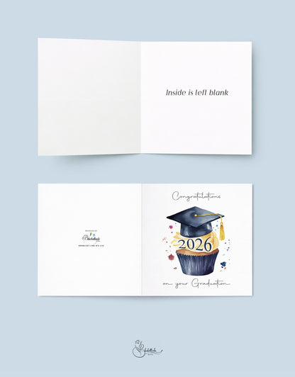 2026 Graduation Card Cupcake