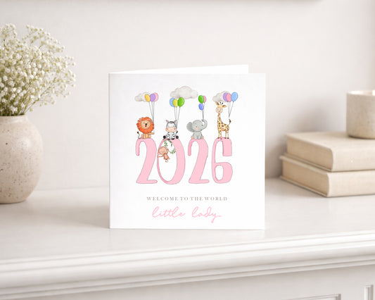 pink Baby Card 2026