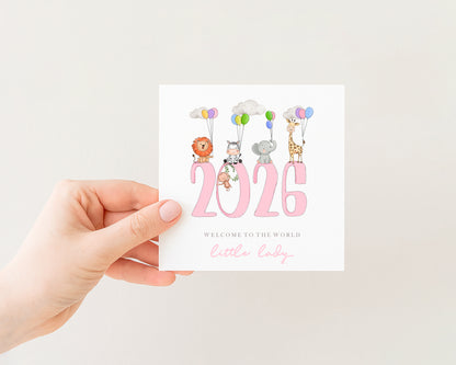 pink Baby Card 2026