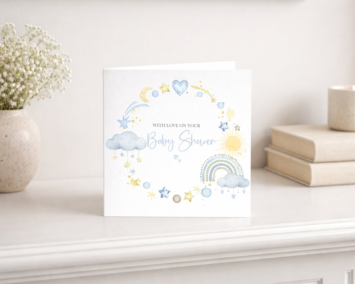 Blue Baby Shower Card