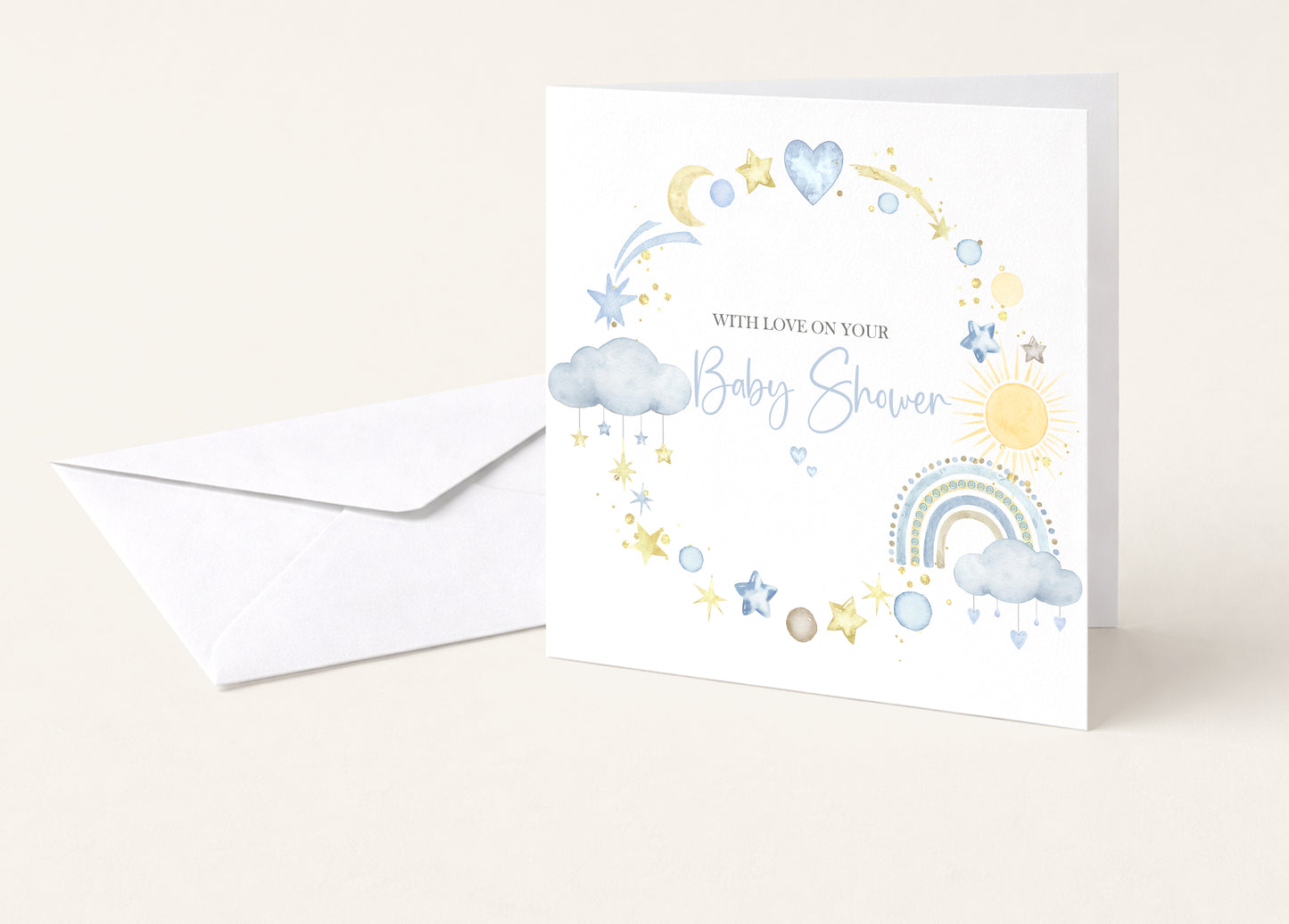 Blue Baby Shower Card