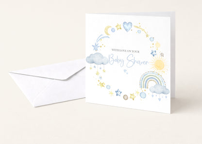 Blue Baby Shower Card