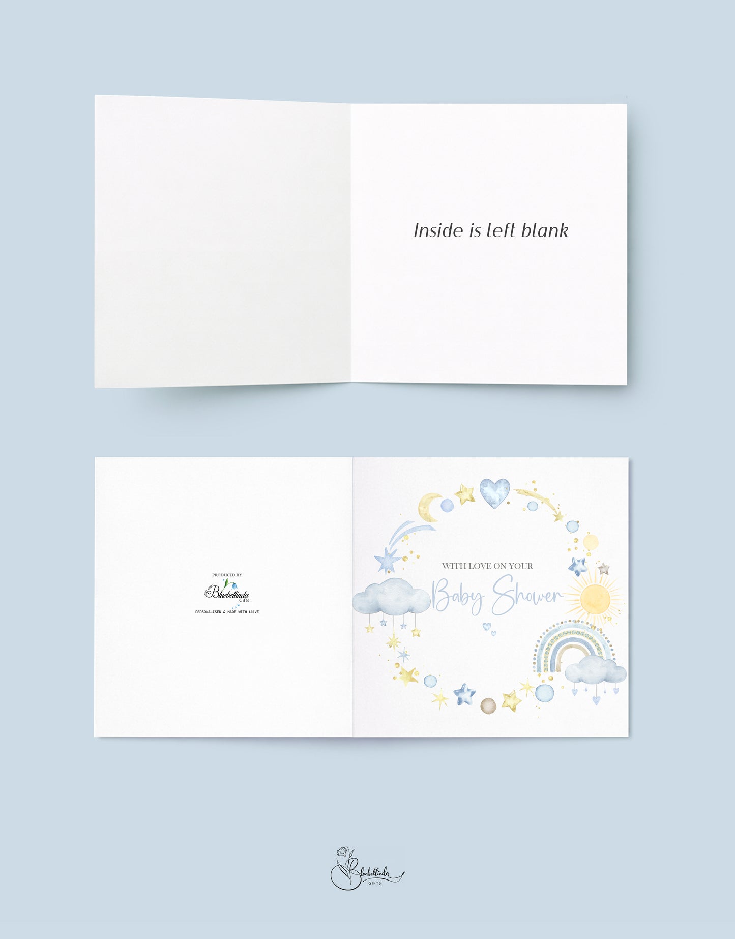 Blue Baby Shower Card
