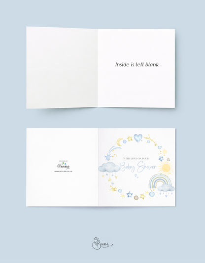 Blue Baby Shower Card