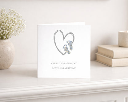 Carried for a Moment, Loved for a Lifetime Blue Card