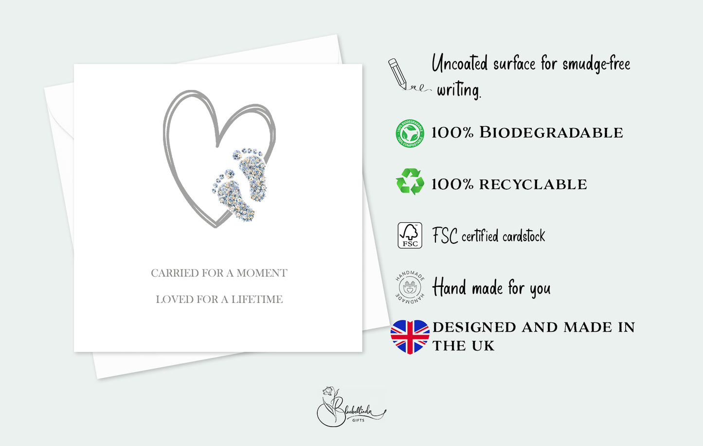 Carried for a Moment, Loved for a Lifetime Blue Card