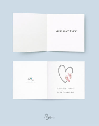 Carried for a Moment, Loved for a Lifetime pink Card