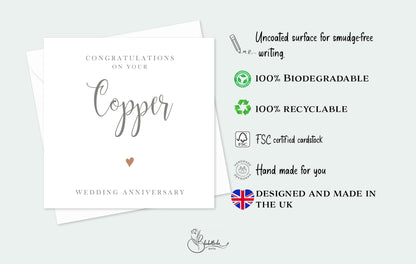 Copper Anniversary Card