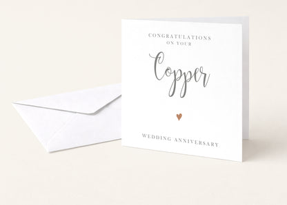 Copper Anniversary Card