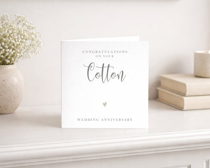 Cotton Anniversary Card