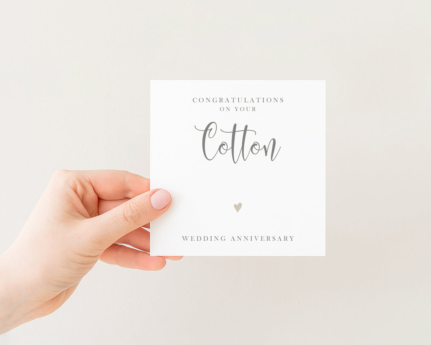 Cotton Anniversary Card