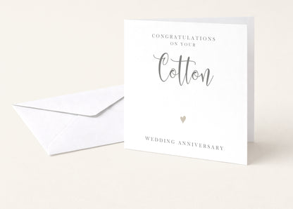 Cotton Anniversary Card