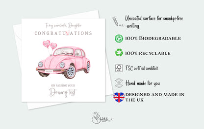 Daughter Congratulations Driving Test Card