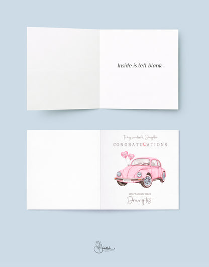 Daughter Congratulations Driving Test Card