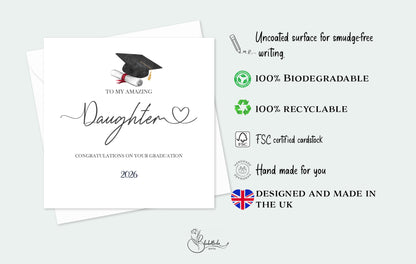 2026 Amazing Daughter Graduation Card