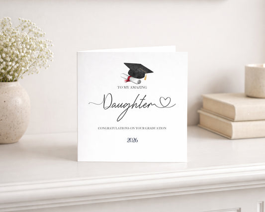 2026 Amazing Daughter Graduation Card