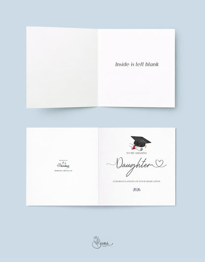 2026 Amazing Daughter Graduation Card