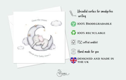 Over the moon Baby Card