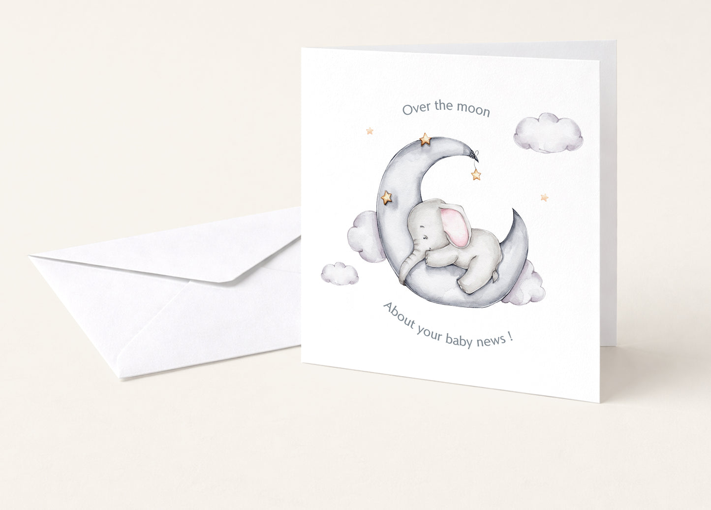 Over the moon Baby Card