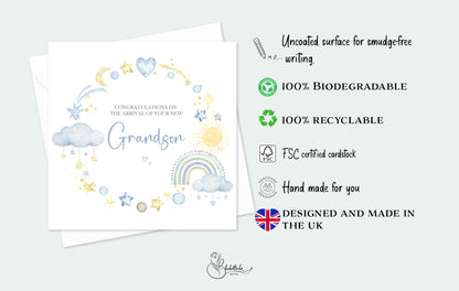 New Baby Grandson Card