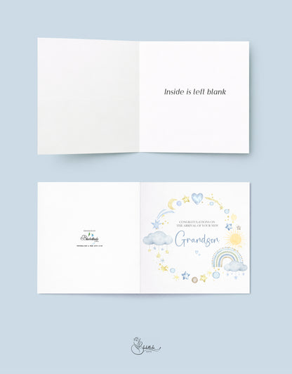 New Baby Grandson Card