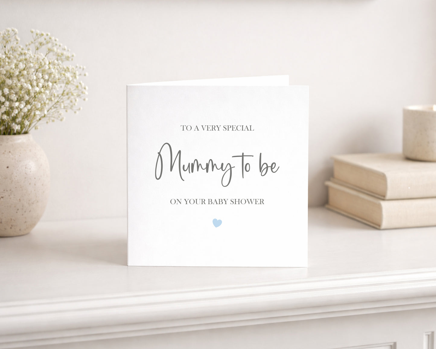 Mummy to Be, baby shower blue Card