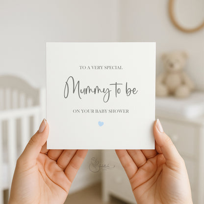 Mummy to Be, baby shower blue Card