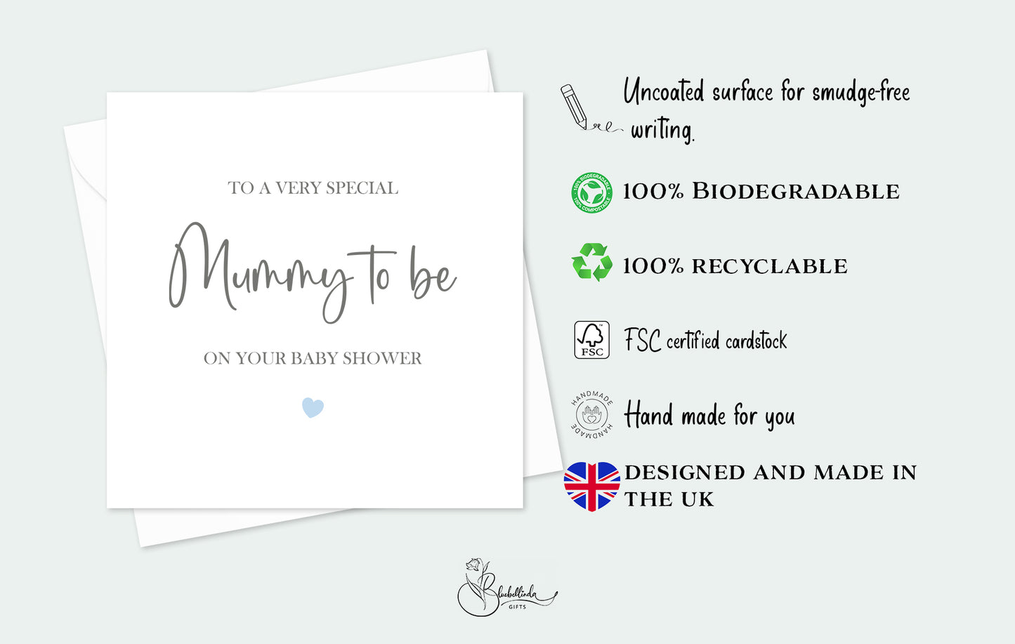 Mummy to Be, baby shower blue Card