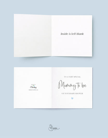 Mummy to Be, baby shower blue Card