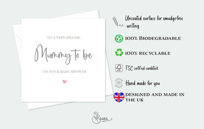 Mummy to Be, baby shower Card