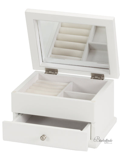 Luxury Personalised Floral Ballet Shoes jewelry / Jewellery Box White, baptism gift,christening gift,girls jewelry box, dance, Bluebellinda