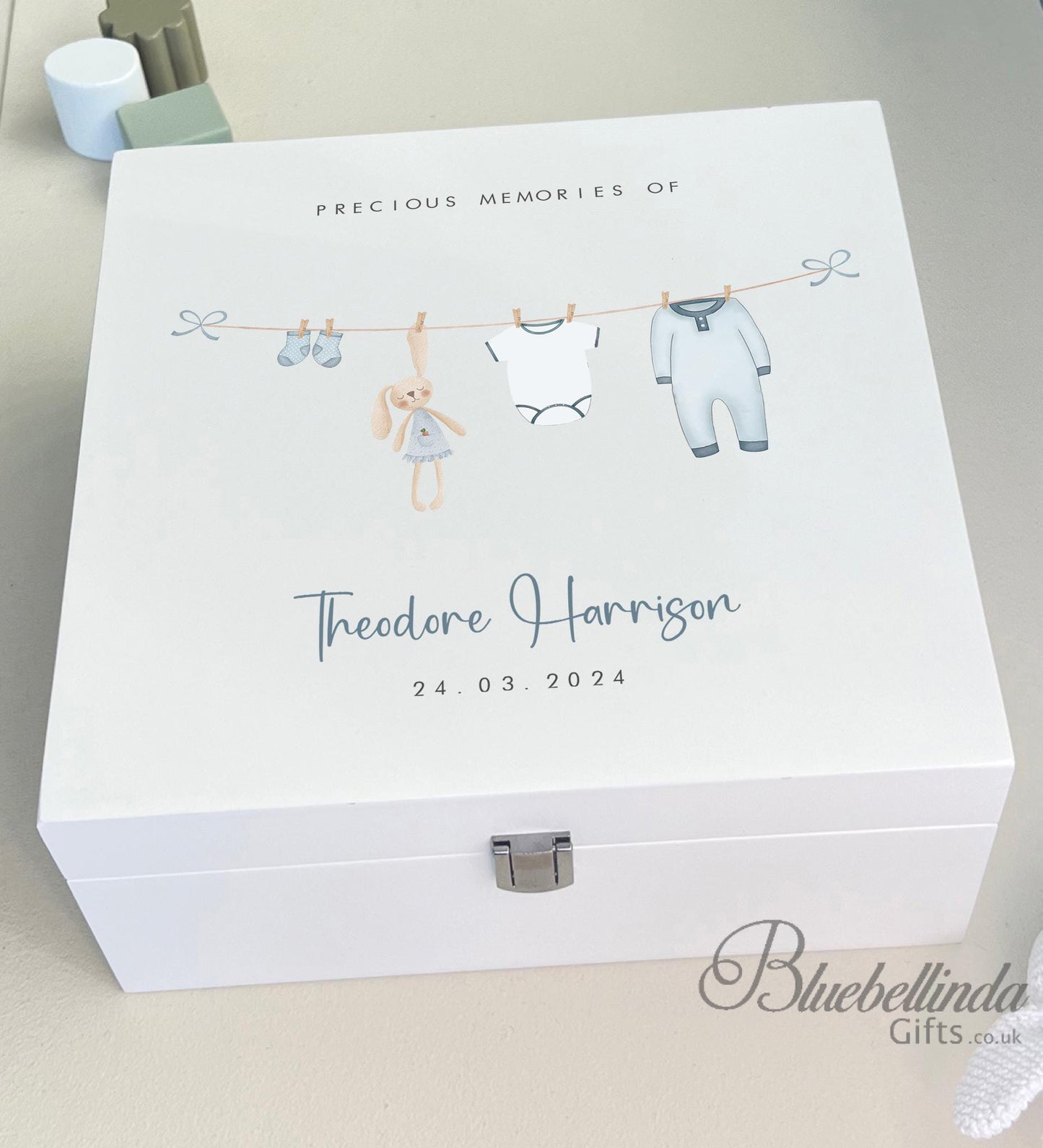 Washing Line Baby Keepsake Box