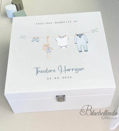 Washing Line Baby Keepsake Box