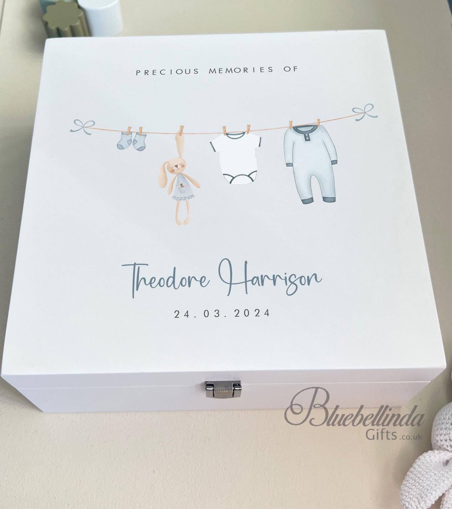 Washing Line Baby Keepsake Box