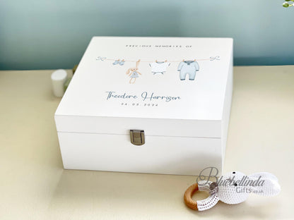 Washing Line Baby Keepsake Box