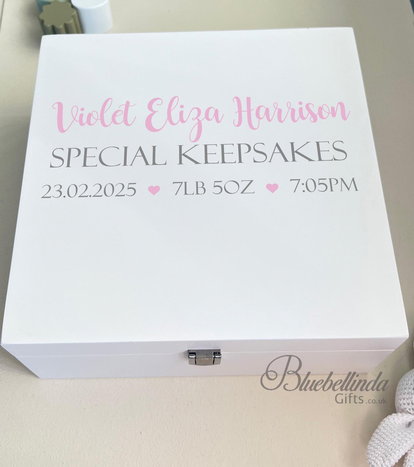 Blue Simple Baby Keepsake Box