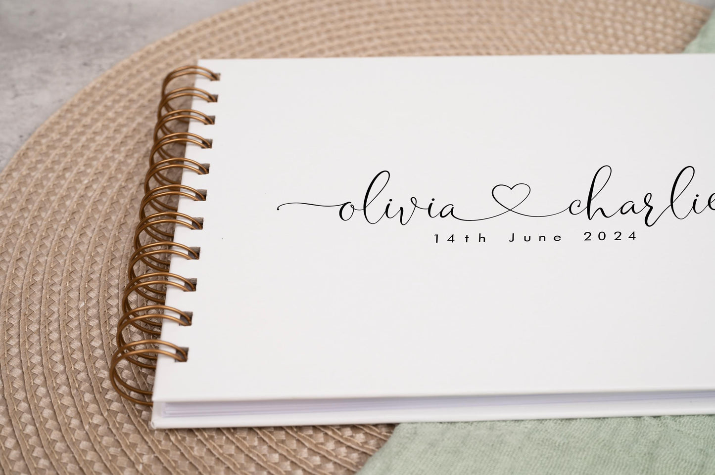 Personalised Wedding Guest Book, High Quality Hand-printed Book, elegant simplicity Modern Wedding Design, Wedding Photo Album