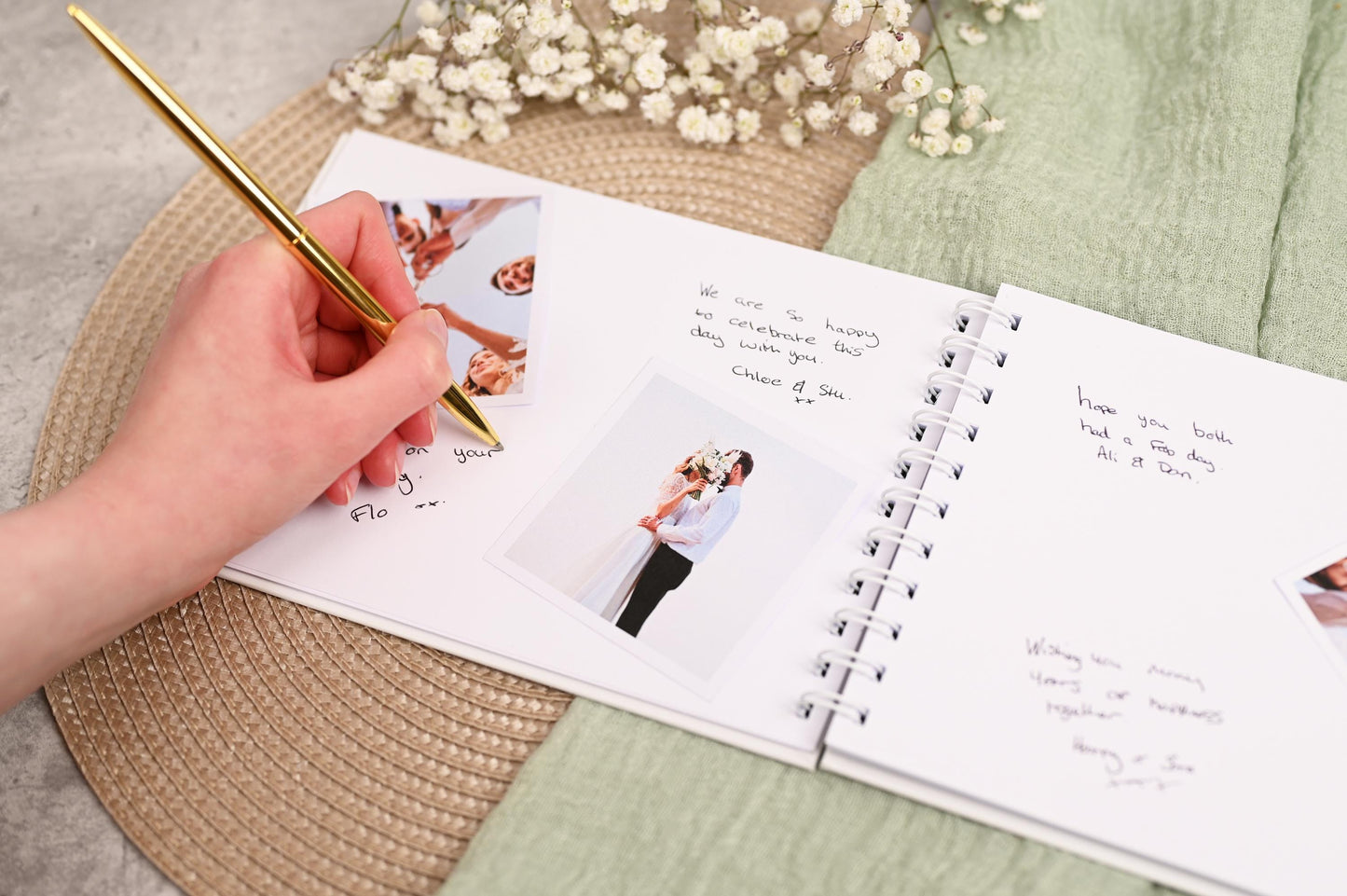 Personalised Wedding Guest Book, High Quality Hand-printed Book,  Modern Wedding Design, Wedding Photo Album