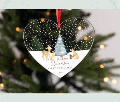Personalised Baby's First Christmas Bauble - First Christmas Ornament - First Christmas Bauble - Baby First Xmas Tree Decoration - Keepsake