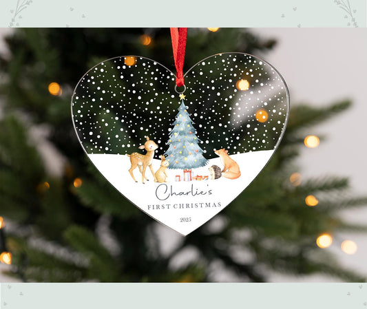 Personalised Baby's First Christmas Bauble - First Christmas Ornament - First Christmas Bauble - Baby First Xmas Tree Decoration - Keepsake