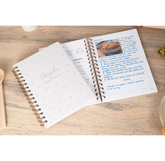 Personalised Recipe Journal A5 Hard Cover Book