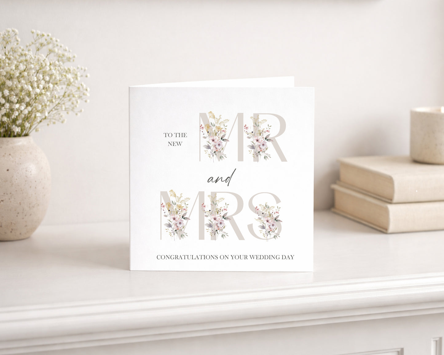 Mr & Mrs Wedding Day Card