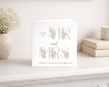 Mr & Mrs Wedding Day Card