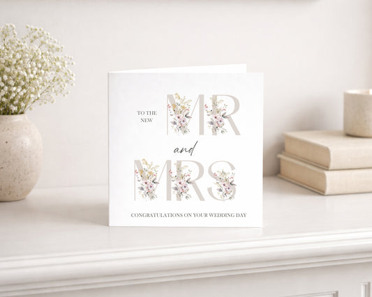 Mr & Mrs Wedding Day Card
